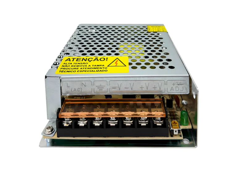 FONTE CHAVEADA 110-220V BLINDADA 12V 10A-FC10 POWER SUPLY