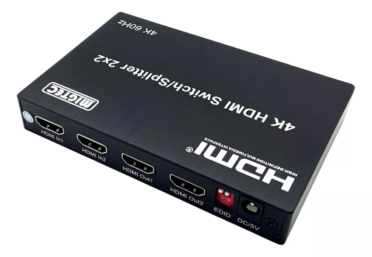 Chaveador Switch-distribuidor Splitter Hdmi 2.0 2x2 4k 60hz CD2x2
