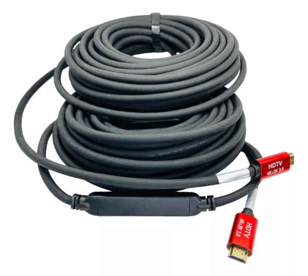 Cabo Migtec El30m4k Hdmi 30 Metros 2.0 4k Ultra Hd Com Amplificador