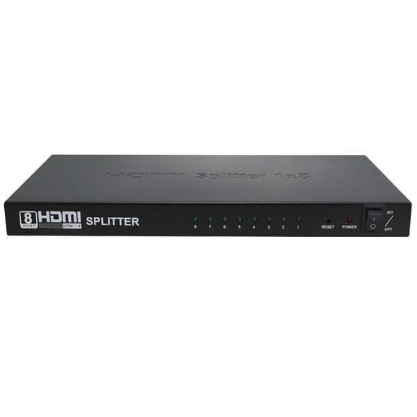 Distribuidor de imagem Splitter 1x8 HDMI-4K 3D - EL108
