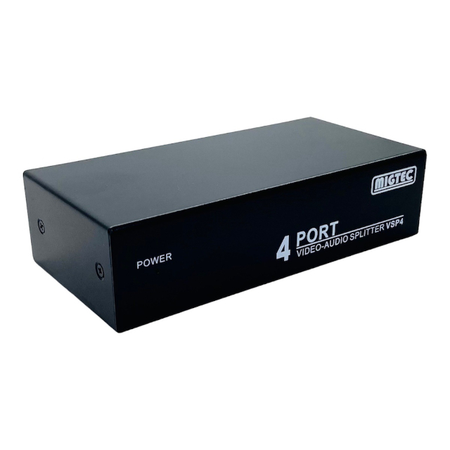 Distribuidor De Video Composto E Audio 4 Canais RCA 1x4 - MT104AV