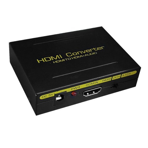 Conversor HDMI para HDMI c/ Extrator de Áudio RL e SPDIF – EL088