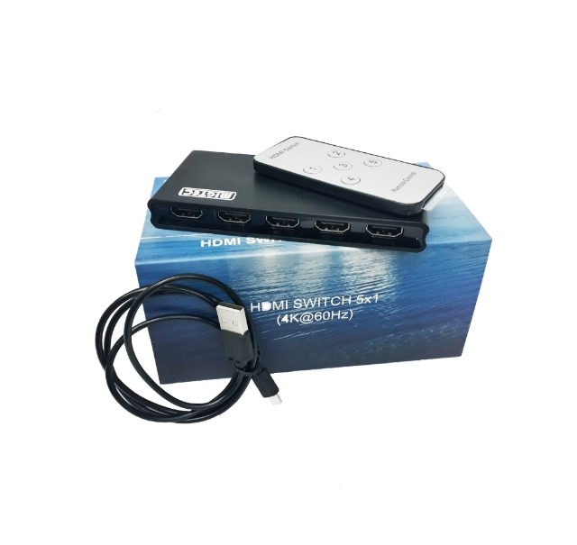Chaveador Switch 5x1 HDMI 4k60hz HD Douby - EL5X1PLAS
