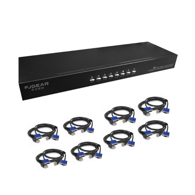 Chaveador Switch KVM 8 portas VGA + Cabos- EL8CHKVM