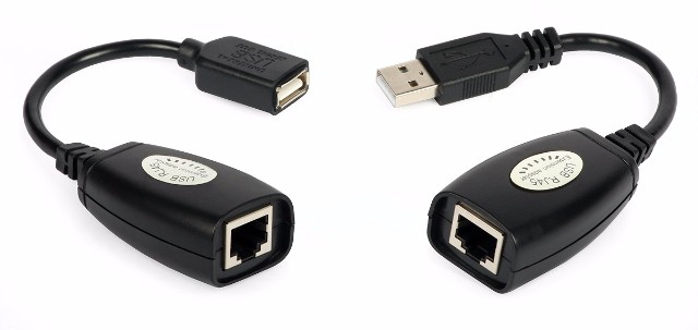 Extensor USB para RJ45 via cabo cat5,cat6  50mt - ELURJ