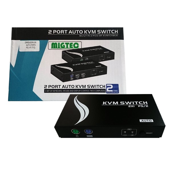 Switch KVM VGA auto PS2 2 portas - MT-271CL