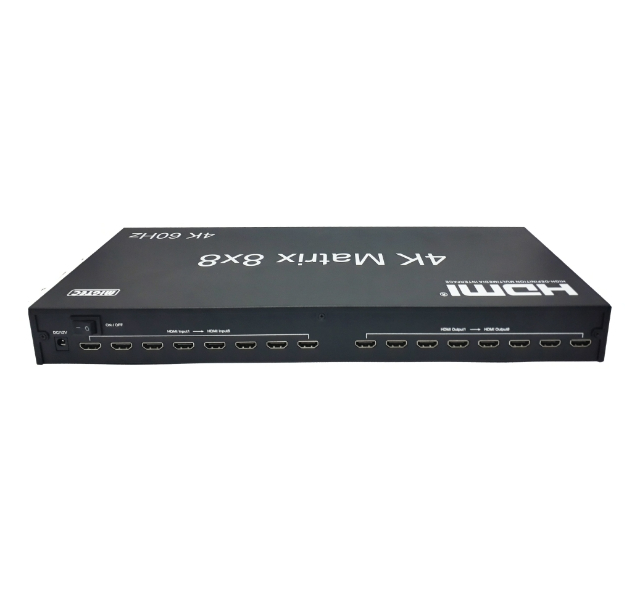 Matrix 8x8 HDMI 2.0 4K60Hz com controle remoto - EL8X8-V2.0