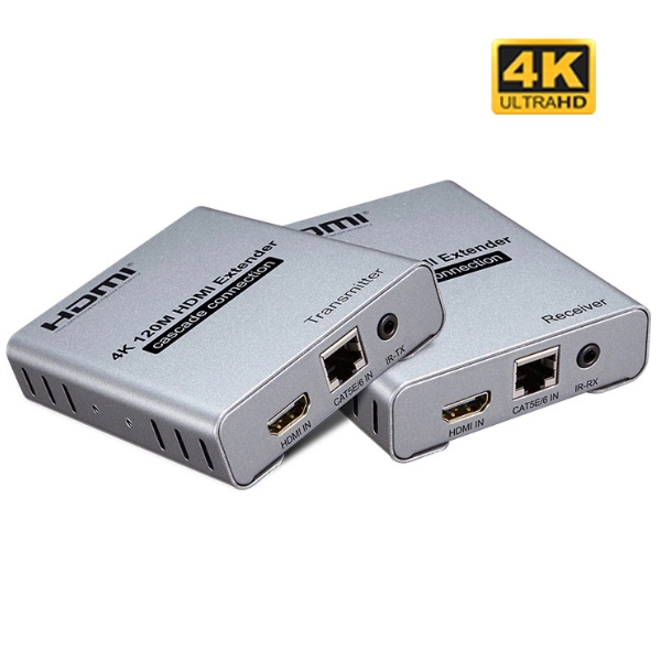 Extensor HDMI 120mt 4K2K cat5e,cat6 1Via com conexão em cascata - HDES02-C