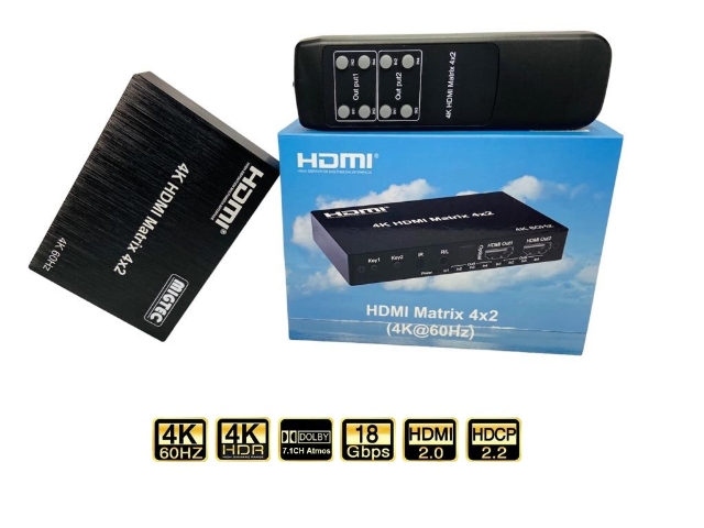 Matrix 2.0 HDMI 4x2 uhd 4k2k 1080p 3D - HDMX4X2-N2.0