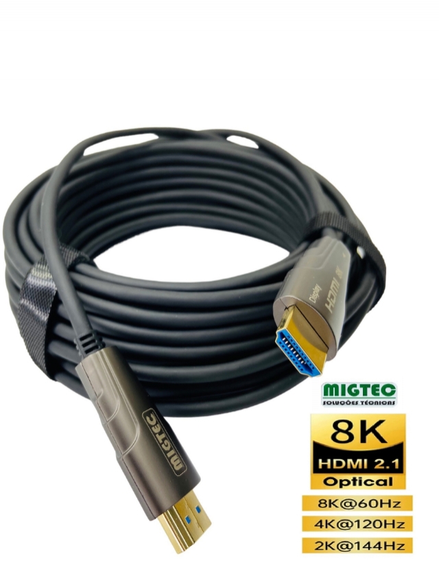 Cabo HDMI Fibra 2.1 20 Metros 8k -CHF8K-20