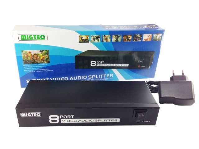 Splitter video composto 1x8 (RCA) audio e video EL108AV