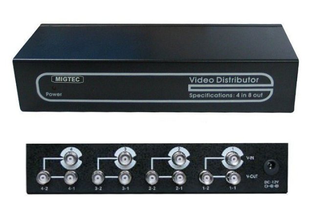 Distribuidor E Duplicador de video composto 4x8 BNC - DO408V - Imagem 3