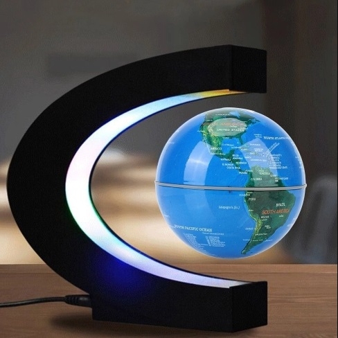 Led Flutuante Globo Magnético Planeta Terra Mesa - GLOBO10CM
