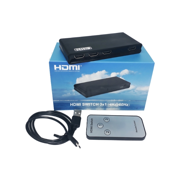 Chaveador Switch 3x1 HDMI 4k60hz HD Douby - EL3X1PLAS